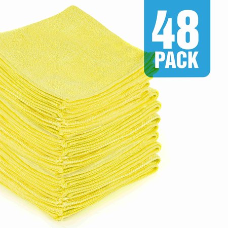ZWIPES Zwipe 16 x 16" Microfiber Cleaning Towel, Yellow Package Of 48 H1-746